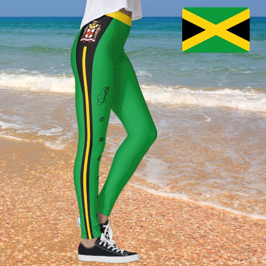 Jamaikanische ModeLeggings, jamaikanische Flagge / Leggings