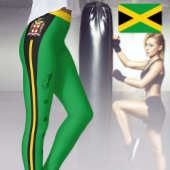 Jamaikanische ModeLeggings, jamaikanische Flagge / Leggings