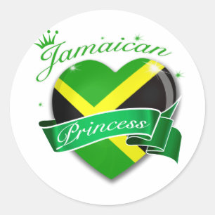 Jamaikanische Prinzessin Runder Aufkleber