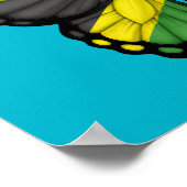 Jamaikanische Schmetterlingsflagge Poster (Ecke)