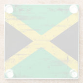 Jamaikanische Schmutz-Flagge Glasuntersetzer (Rückseite)