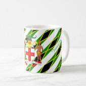 Jamaikanische Streifenflagge Kaffeetasse (VorderseiteRechts)