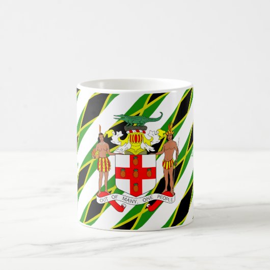 Jamaikanische Streifenflagge Kaffeetasse (Mittel)