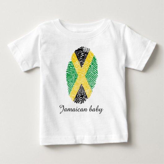 Jamaikanische Touchfingerabdruckflagge Baby T-shirt (Vorderseite)