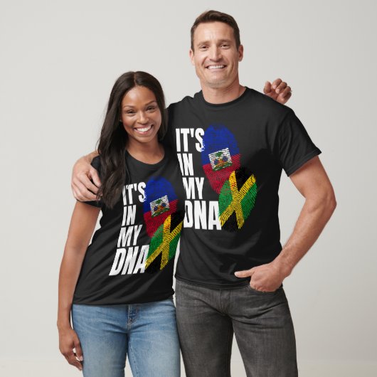 jamaikanische und haitianische Mix-Fahne DNA-Herit T-Shirt (Unisex)