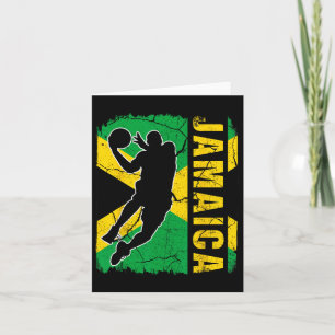 Jamaikanischer Bysketbyll Spieler Jamaica Flagge B Karte