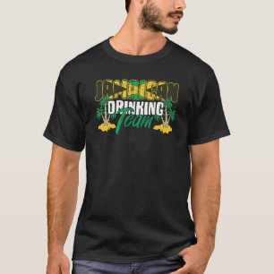 Jamaikanischer Drink Team Jamaica Flag Bierbrauen  T-Shirt