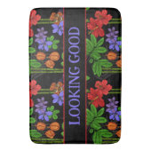 Jamaikanischer Dschungel Tropische Blumen und Früc Badematte (Vorderseite Vertikal)