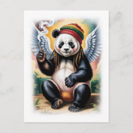 Jamaikanischer Engel-Panda macht Pause auf einem W Feiertagspostkarte