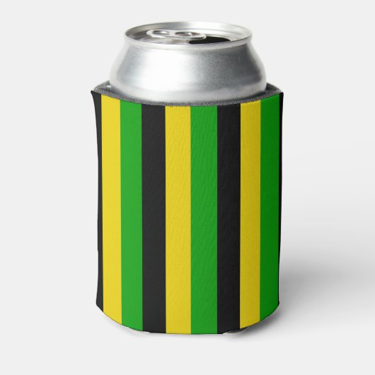 Jamaikanischer Flag gefärbter Monogram Beer Dosenkühler (Kanne Rückseite)
