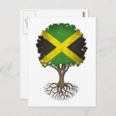 Jamaikanischer Flaggenbaum des Lebens anpassbar Postkarte (Vorne/Hinten)