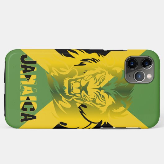 Jamaikanischer Flaggenstaat Lion Phone Case (Rückseite (Horizontal))