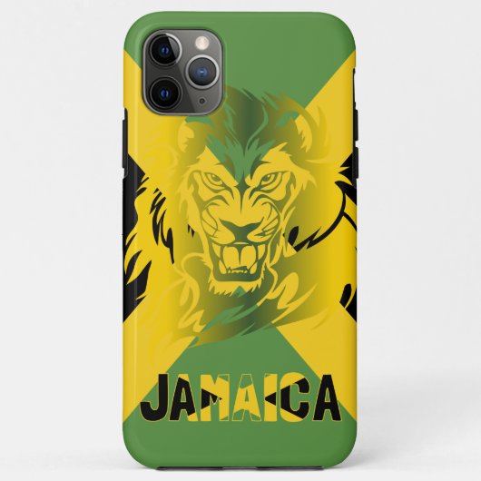 Jamaikanischer Flaggenstaat Lion Phone Case (Rückseite)