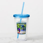 Jamaikanischer Fluss Raft Ride J001 Acryltrinkbecher (Rückseite)