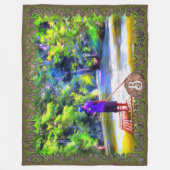 Jamaikanischer Fluss Raft Ride J001 Fleecedecke (Vorderseite)