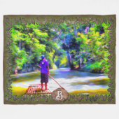 Jamaikanischer Fluss Raft Ride J001 Fleecedecke (Vorderseite (Horizontal))