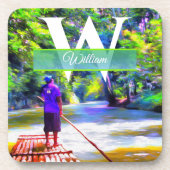 Jamaikanischer Fluss Raft Ride J001 Getränkeuntersetzer (Vorderseite)