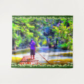 Jamaikanischer Fluss Raft Ride J001 Wandteppich (Vorderseite (Horizontal))