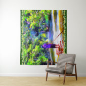 Jamaikanischer Fluss Raft Ride J001 Wandteppich (Beispiel)