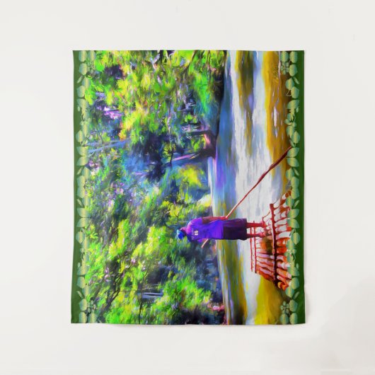 Jamaikanischer Fluss Raft Ride J001 Wandteppich (Vorderseite)