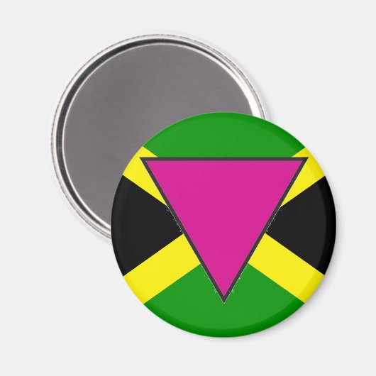 jamaikanischer Gay Pride Magnet (Vorderseite/Rückseite)