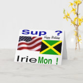 Jamaikanischer Geburtstag Karte (Gelbe Blume)