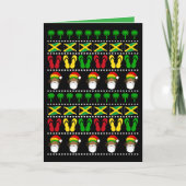 Jamaikanischer hässlicher Pullover Rasta Weihnacht Karte (Vorderseite)