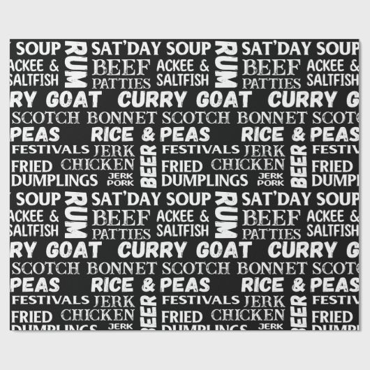 jamaikanischer Koch Gemustert Geburtstag Geschenkpapier (Flach)