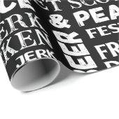 jamaikanischer Koch Gemustert Geburtstag Geschenkpapier (Rolleneckpunkt)