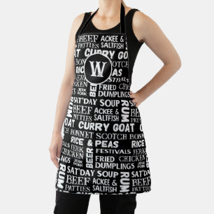 Jamaikanischer Koch Mit Monogramm Küche Schürze