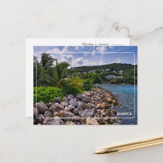Jamaikanischer Küstenort Postkarte (Vorderseite/Rückseite Beispiel)