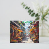 Jamaikanischer Marktplatz Postkarte (Stehend Vorderseite)