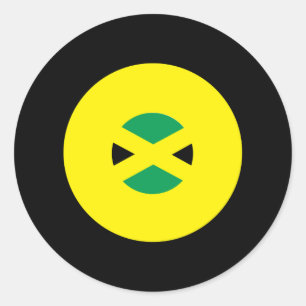 Jamaikanischer Mod-Round-Sticker Runder Aufkleber