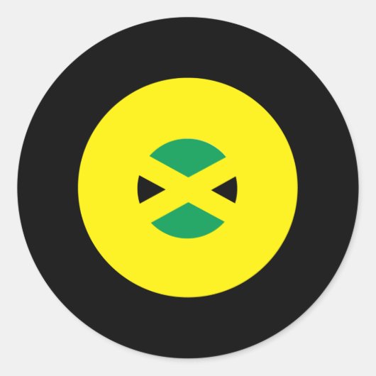 Jamaikanischer Mod-Round-Sticker Runder Aufkleber (Vorderseite)