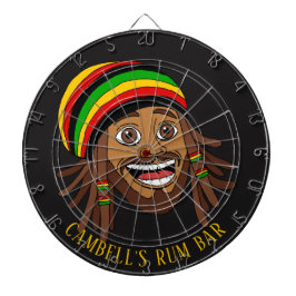 Jamaikanischer Rasta-Mann Karibik Sportsbar Dartscheibe