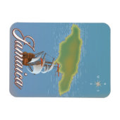 Jamaikanischer Reiseplan Magnet (Horizontal)