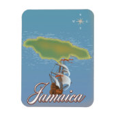 Jamaikanischer Reiseplan Magnet (Vertikal)