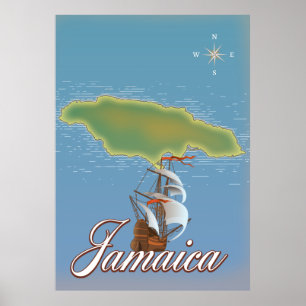 Jamaikanischer Reiseplan Poster