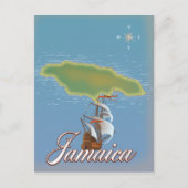 Jamaikanischer Reiseplan Postkarte (Vorderseite)