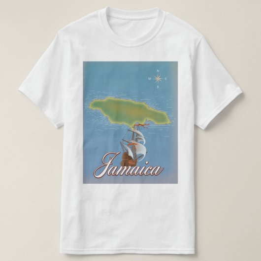 Jamaikanischer Reiseplan T-Shirt (Design vorne)