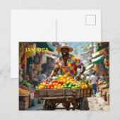 Jamaikanischer Schiebkarren Postkarte (Vorne/Hinten)