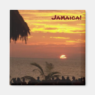 Jamaikanischer Sonnenuntergang-Magnet - besonders Magnet