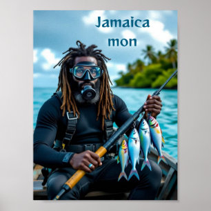jamaikanischer Speerfischer Poster
