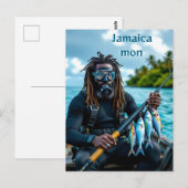 jamaikanischer Speerfischer Postkarte (Vorne/Hinten)