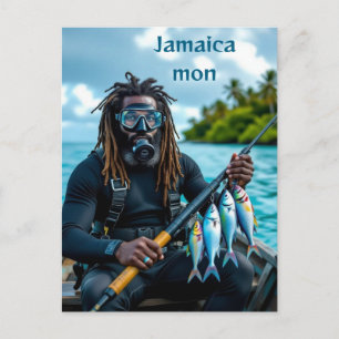 jamaikanischer Speerfischer Postkarte