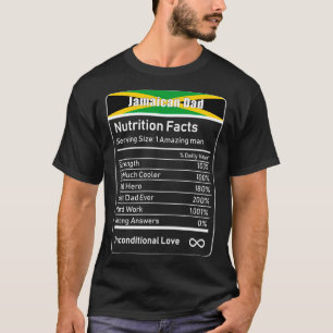 Jamaikanischer Vater Ernährung Fakten Vatertag Ges T-Shirt