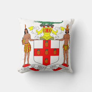 Jamaikanischer Wappen Kissen