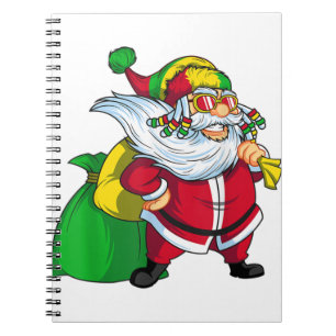 jamaikanischer Weihnachtsmann rasta santa claus ra Notizblock