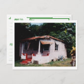 Jamaikanisches Altes Haus Postkarte (Vorne/Hinten)