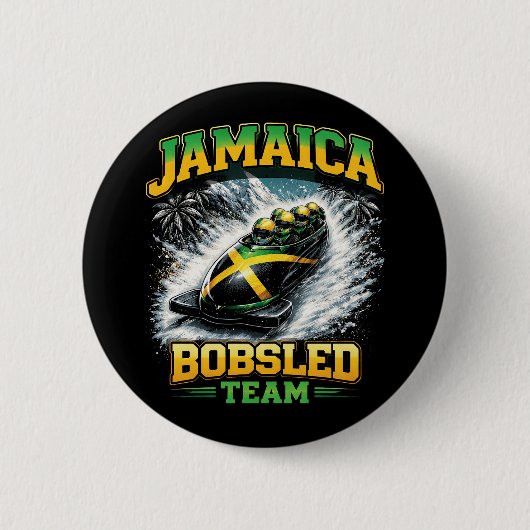 Jamaikanisches Bobteam Button (Vorderseite)